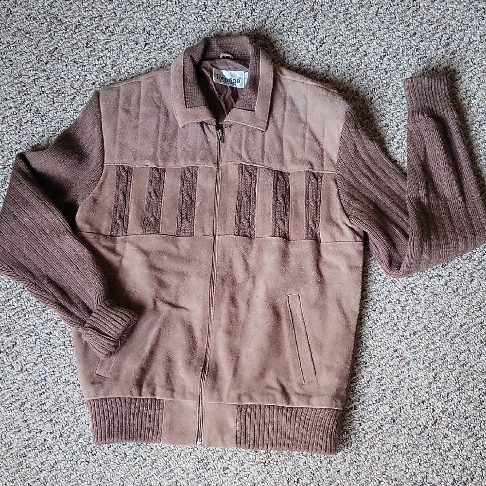 Vintage Leather/Sweater Jacket